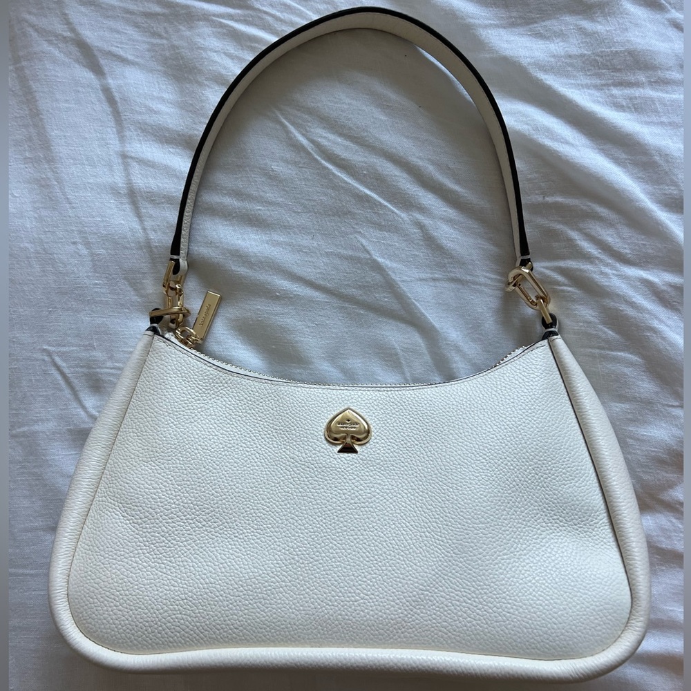 Kate Spade Kayla small convertible shoulder bag, cream with gold accents